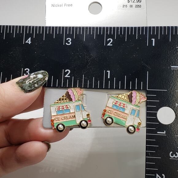 Sugarfix by Baublebar Whipped Cream Whip Ice Cream Truck Earrings - Picture 3 of 4